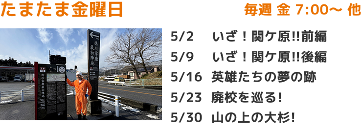 たまたま金曜日 毎週 金 7:00～ 他